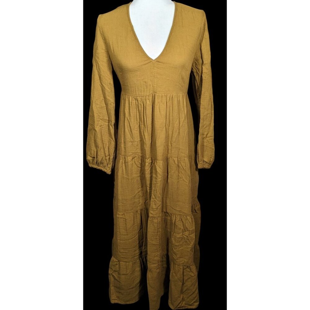 Universal Threads Rustic Peasant Brown Tiered Cot… - image 1